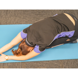 Lats Stretch - Child’s pose palm up to the side​